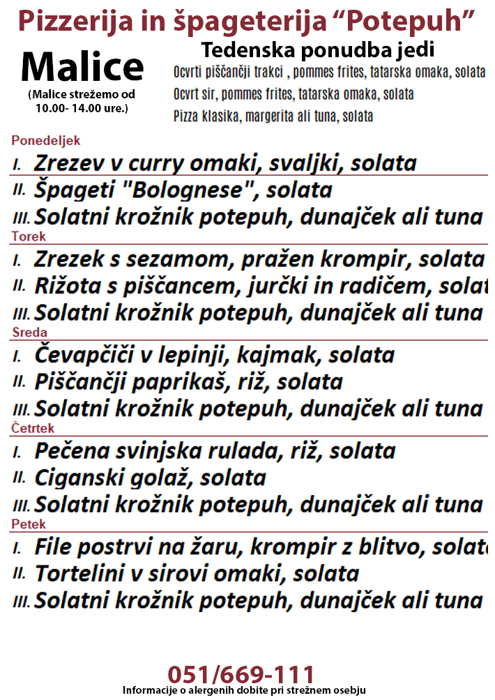 Tedenska ponudba