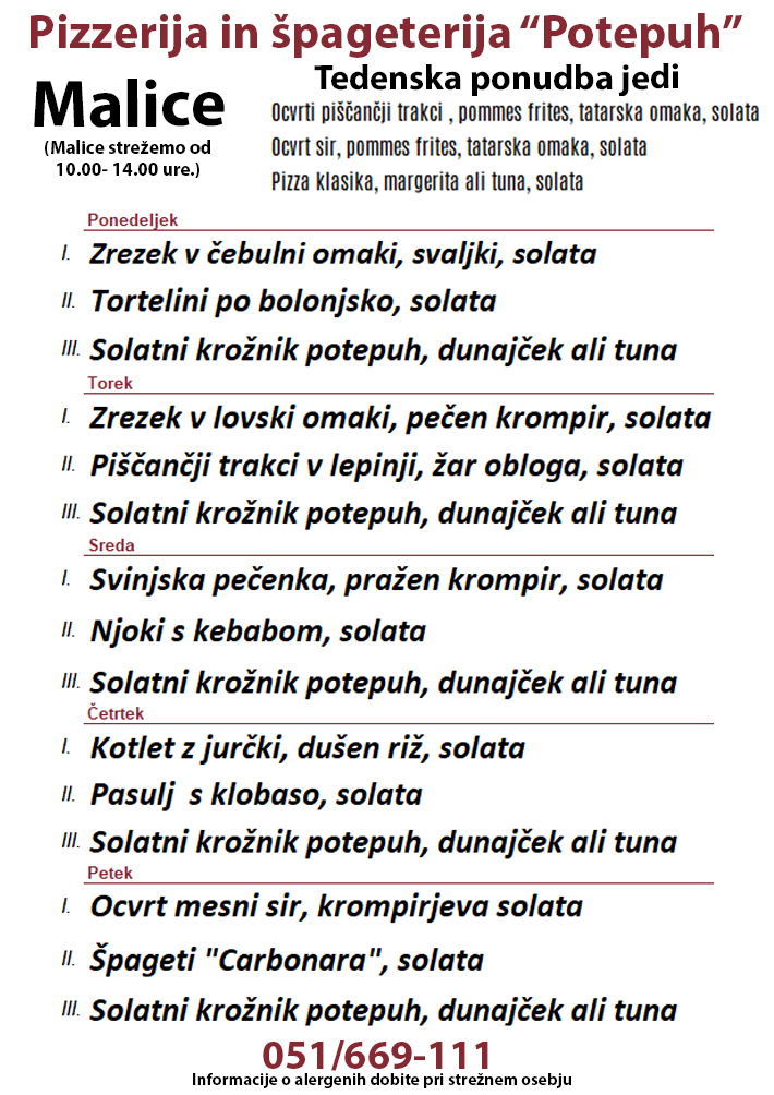 Tedenska ponudba