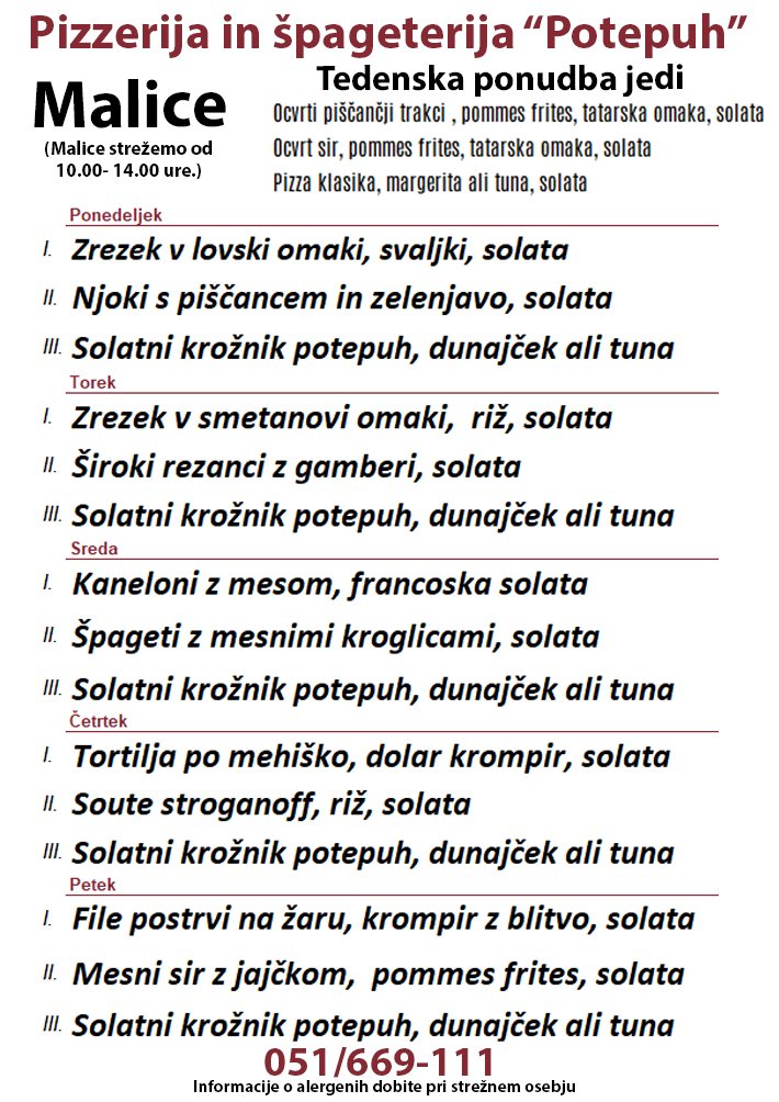 Tedenska ponudba