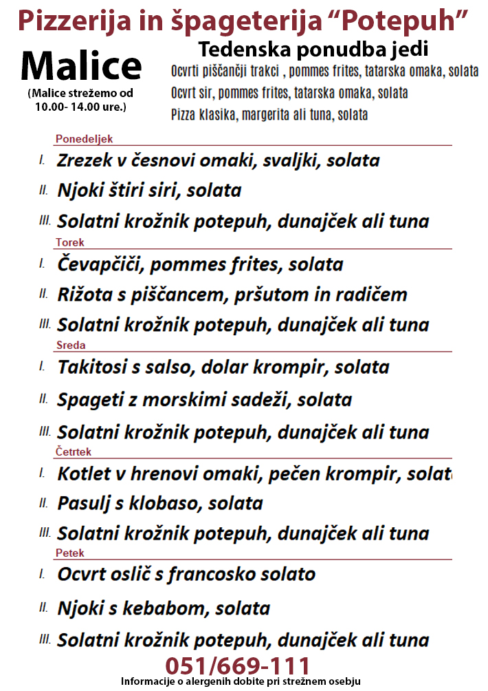 Tedenska ponudba
