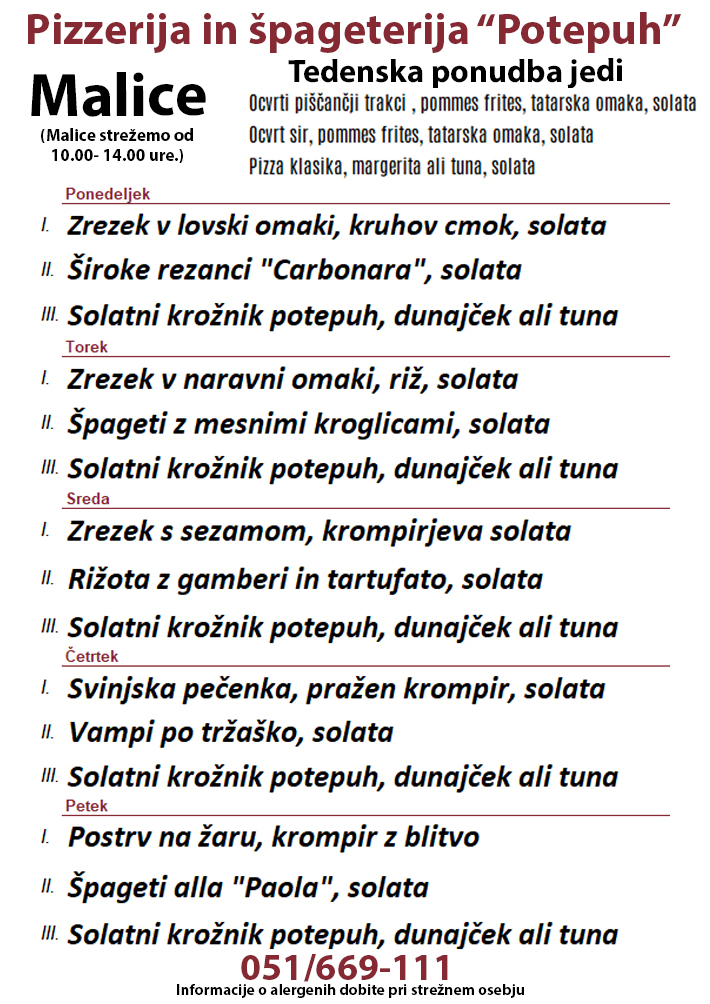 Tedenska ponudba